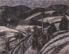 Копия картины "winter landscape" художника "надь иштван"
