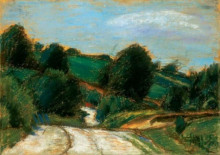 Репродукция картины "hill landscape" художника "надь иштван"