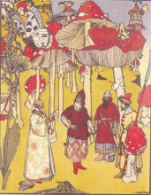 Репродукция картины "illustration to the fairy tale &#39;the war of mushrooms&#39;" художника "нарбут георгий"