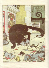 Репродукция картины "illustration for the book &#39;how mice buried the cat&#39; by zhukovsky" художника "нарбут георгий"