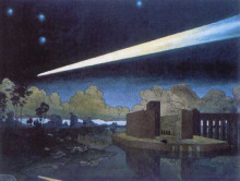 Картина "landscape with a comet" художника "нарбут георгий"