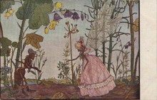 Репродукция картины "illustration to ivan krylov&#39;s fable &#39;the ant and the dragonfly&#39;" художника "нарбут георгий"