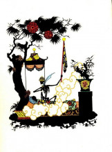 Репродукция картины "illustration to &#39;nightingale&#39; by hans christian andersen" художника "нарбут георгий"