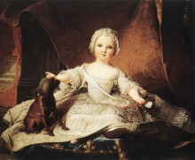 Репродукция картины "portrait of madame maria zeffirina" художника "натье жан-марк"