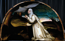 Репродукция картины "saint catherine receives the stigmata" художника "нелли плавтилла"