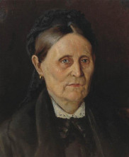 Репродукция картины "портрет м.м.нестеровой, матери художника" художника "нестеров михаил"