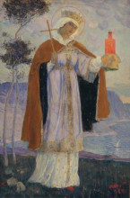 Репродукция картины "святая равноапостольная княгиня ольга" художника "нестеров михаил"