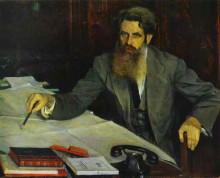 Копия картины "portrait of otto shmidt" художника "нестеров михаил"