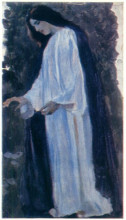 Копия картины "портрет о.м. нестеровой, дочери художника" художника "нестеров михаил"