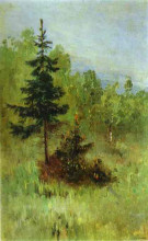 Копия картины "a firtree" художника "нестеров михаил"