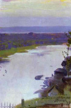 Репродукция картины "river belaya" художника "нестеров михаил"