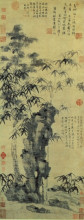 Копия картины "bamboo, and elegant stone" художника "ни цзань"