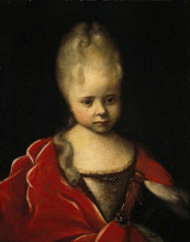 Копия картины "portrait of elizaveta petrovna as a child" художника "никитин иван"