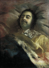 Копия картины "peter i on his deathbed" художника "никитин иван"