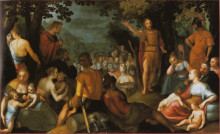 Картина "the preaching of john the baptist" художника "ноорт адам ван"