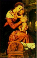 Репродукция картины "mary with child" художника "ноорт адам ван"