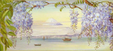 Картина "distant view of mount fujiyama, japan, and wistaria" художника "норт марианна"