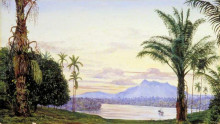 Репродукция картины "view of matang and river, sarawak, borneo" художника "норт марианна"