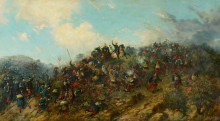 Картина "battle of trevi&#241;o" художника "олльер франциско"