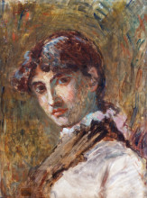 Репродукция картины "portrait of a lady, probably do&#241;a isabel oller, the artist&#39;s sister" художника "олльер франциско"