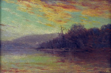 Копия картины "autumn sunset" художника "ондердонк роберт джулиан"