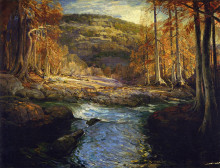 Репродукция картины "forest stream (headwaters of the guadalupe)" художника "ондердонк роберт джулиан"