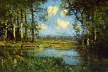 Копия картины "the woodland pool" художника "ондердонк роберт джулиан"