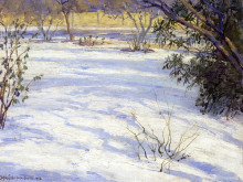 Копия картины "snow scene" художника "ондердонк роберт джулиан"