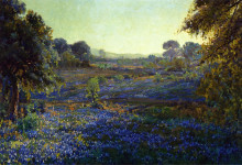 Копия картины "bluebonnets at late afternoon, near la grange" художника "ондердонк роберт джулиан"