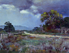 Репродукция картины "approaching rain, southwest texas" художника "ондердонк роберт джулиан"