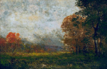 Репродукция картины "autumn landscape" художника "ондердонк роберт джулиан"