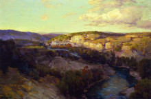 Копия картины "cliffs on the guadalupe" художника "ондердонк роберт джулиан"
