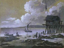 Копия картины "seascape at night" художника "орловский александр"