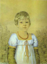 Репродукция картины "portrait of a girl" художника "орловский александр"