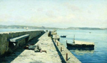 Копия картины "the city pozzuoli near naples" художника "орловский владимир"