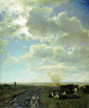 Копия картины "leisure at the steppe" художника "орловский владимир"