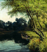 Репродукция картины "in the meadow thickets (podolsk province)" художника "орловский владимир"