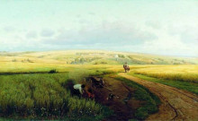 Картина "bonfire at the field" художника "орловский владимир"