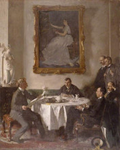 Репродукция картины "homage to manet" художника "орпен уильям"