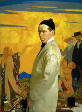 Картина "self-portrait painting sowing new seed" художника "орпен уильям"