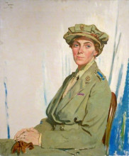 Репродукция картины "the first chief controller, queen mary&#39;s army auxiliary corps in france, dame helen gwynne-vaughan, cbe, dsc" художника "орпен уильям"