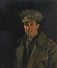 Копия картины "portrait of captain wood of the royal inniskilling fusiliers" художника "орпен уильям"