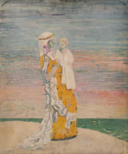 Копия картины "mother and child on the beach" художника "орпен уильям"