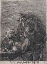 Репродукция картины "the drinkers" художника "остаде адриан ван"