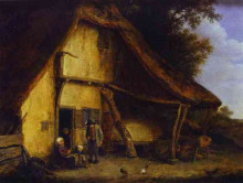 Картина "a peasant family outside a cottage" художника "остаде адриан ван"