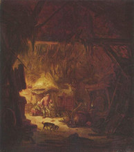Картина "interior of a peasant house" художника "остаде исаак ван"