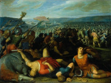 Репродукция картины "batavians defeating romans on the rhine" художника "отто ван веен"