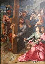 Копия картины "the meeting of christ and st. veronica" художника "отто ван веен"