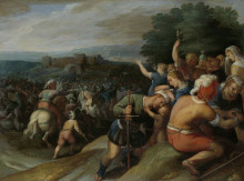 Репродукция картины "the batavian siege of the roman army camp" художника "отто ван веен"