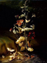 Картина "still life with flowers" художника "отто марсеус ван скрик"